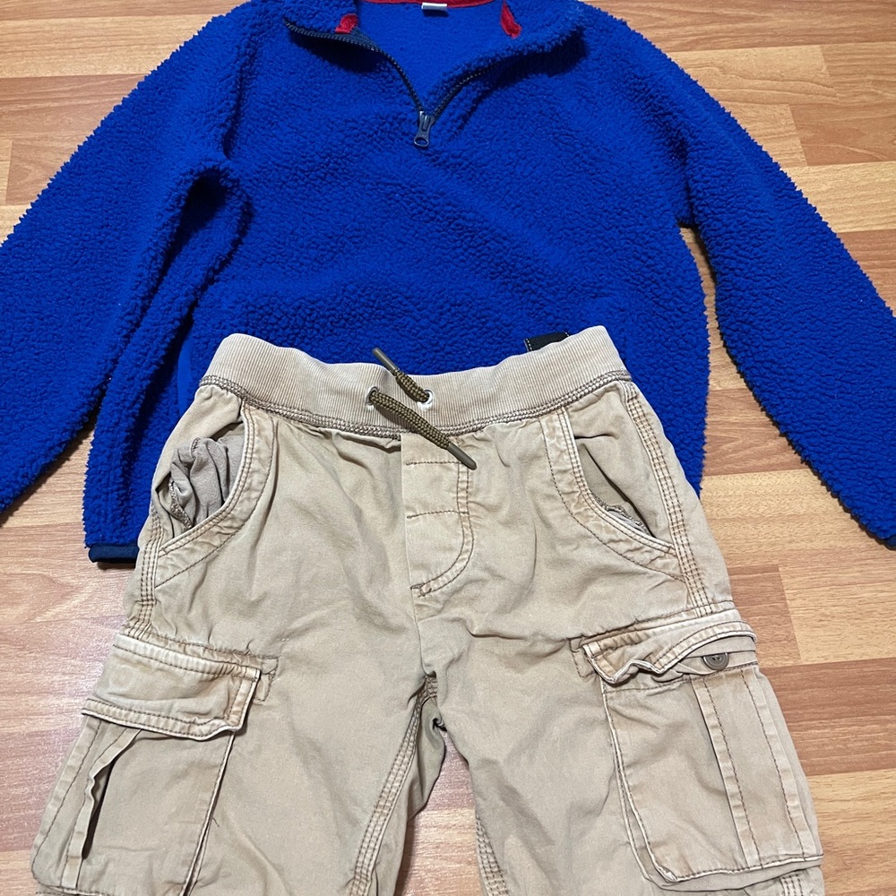 7 jean kids boy bottom and old navy sweater.